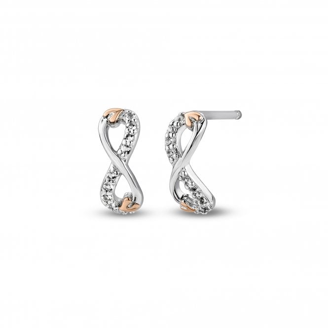 Clogau Tree Of Life Infinity Stud Earrings With Topaz Sterling Silver by Clogau
