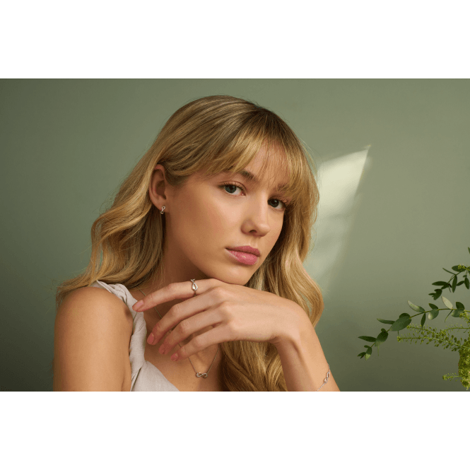Clogau Tree Of Life Infinity Stud Earrings With Topaz Sterling Silver by Clogau