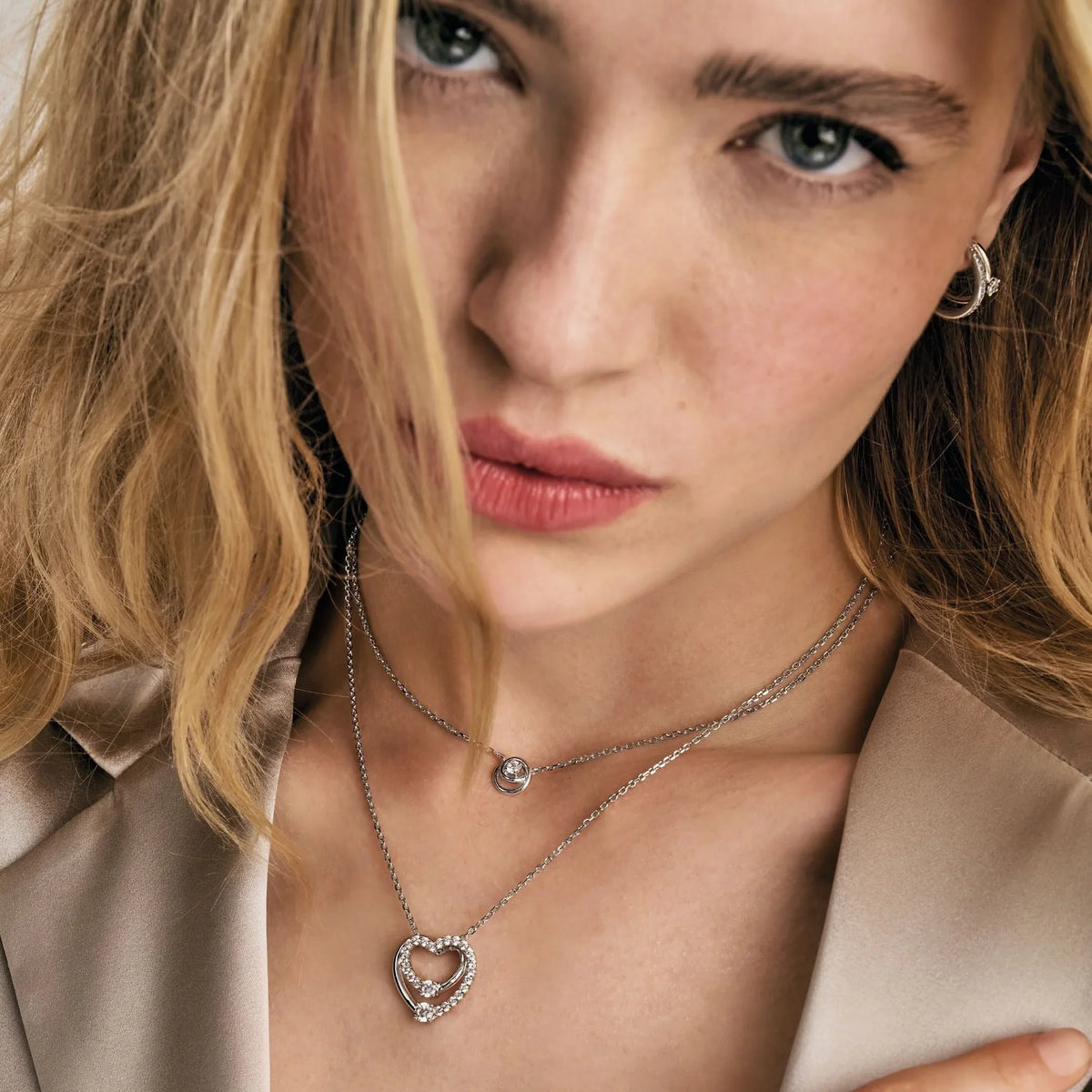 Nomination Cosmiclove Cubic Zirconia Set Circle Necklace Silver by Nomination Italy
