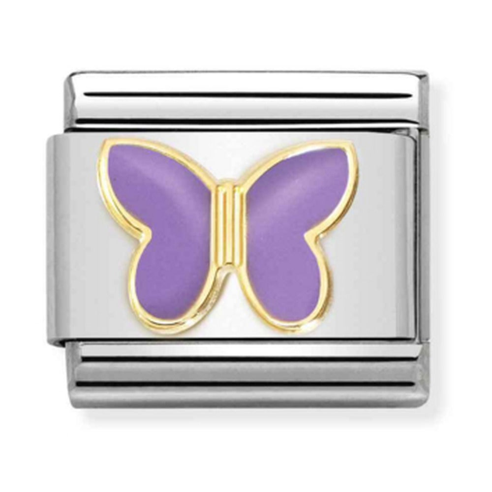 Nomination Composable Gold LILAC BUTTERFLY Charm 030285/60