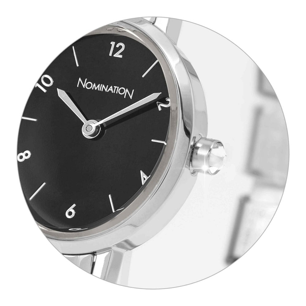 Nomination Paris Oval Black Dial Bracelet Watch 076038/012