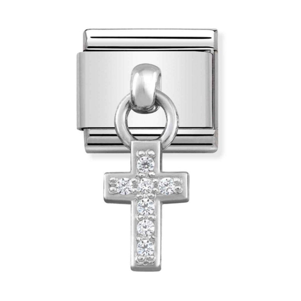 Nomination Composable Silver CZ Cross Drop Charm 331800/04
