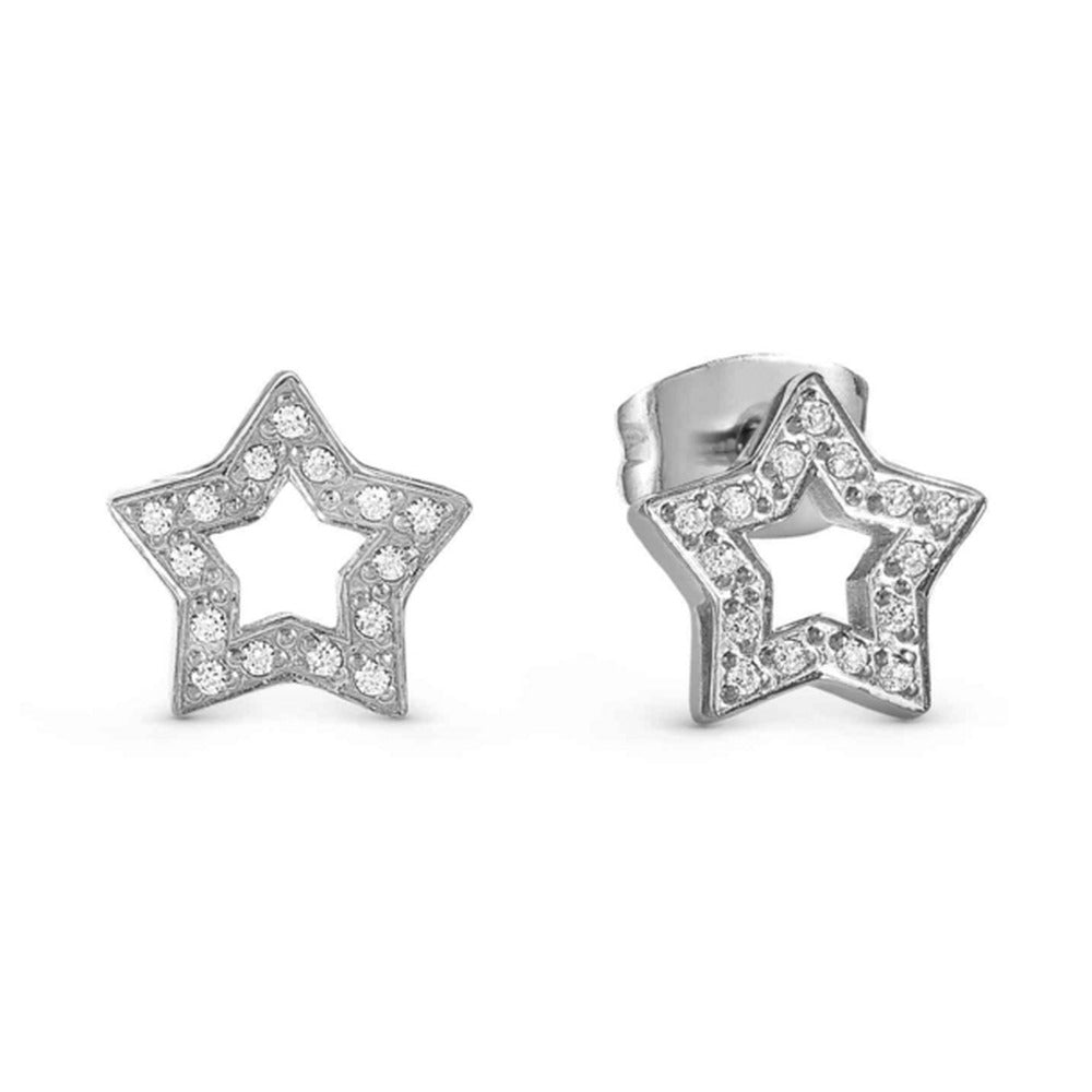 Nomination Soffio D'Amore Cubic Zirconia Star Stud Earrings Stainless Steel