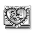 Nomination Composable Silver Raised Heart With Dots Soul Sister Charm 330101/82