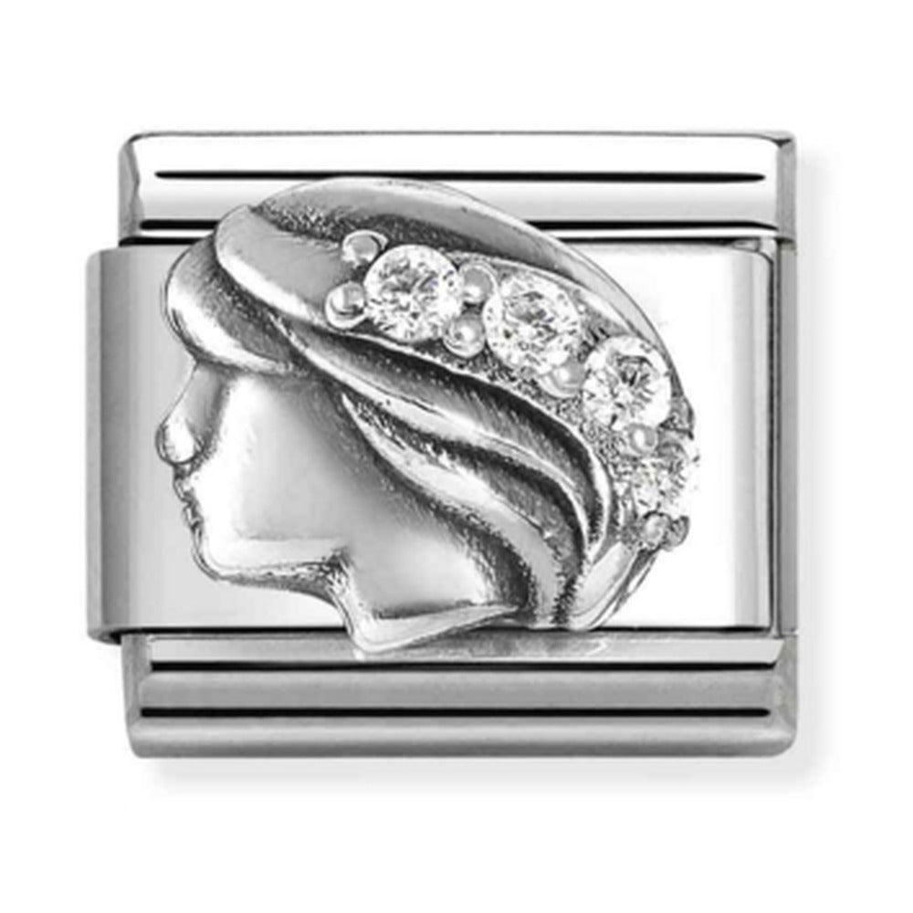 Nomination Composable Silver CZ Zodiac Virgo Charm 330326/06