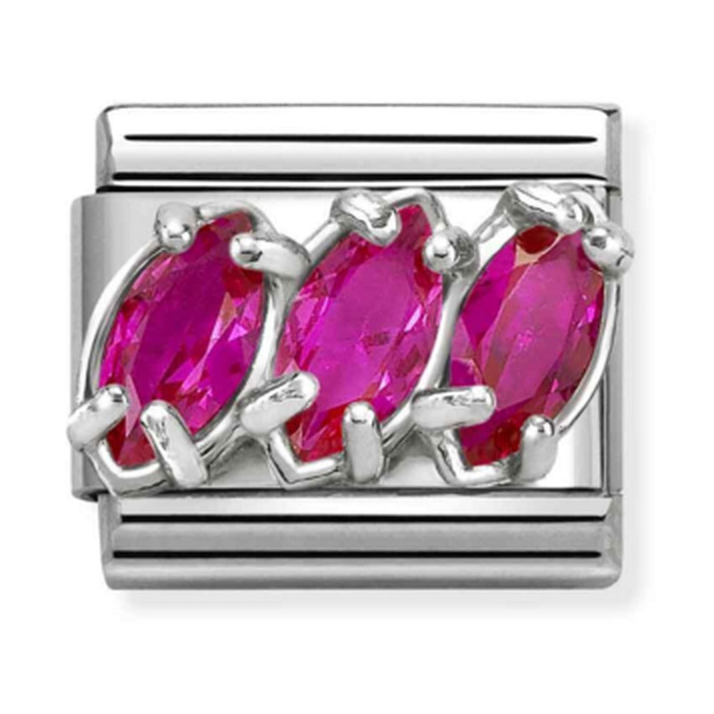 Nomination Composable Silver Red Trilogy Charm 330329/22