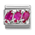 Nomination Composable Silver Red Trilogy Charm 330329/22