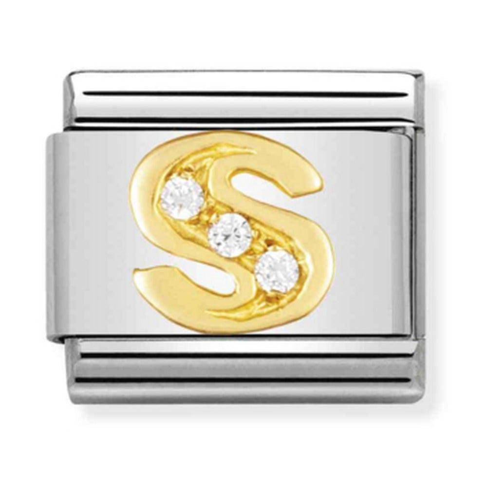 Nomination Composable Gold CZ Letter S Charm 030301/19
