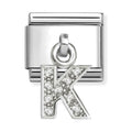 Nomination Composable Silver Initial 'K' CZ Drop Charm 331818/11