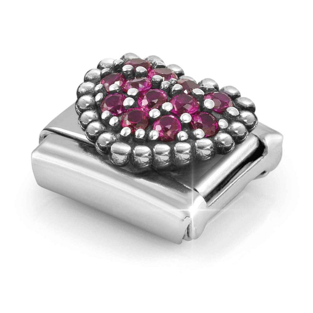 Nomination Composable Silver Pave` Red Heart Charm 330327/08