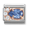 Nomination Composable Rose Gold Lavender Drop Shaped Charm *