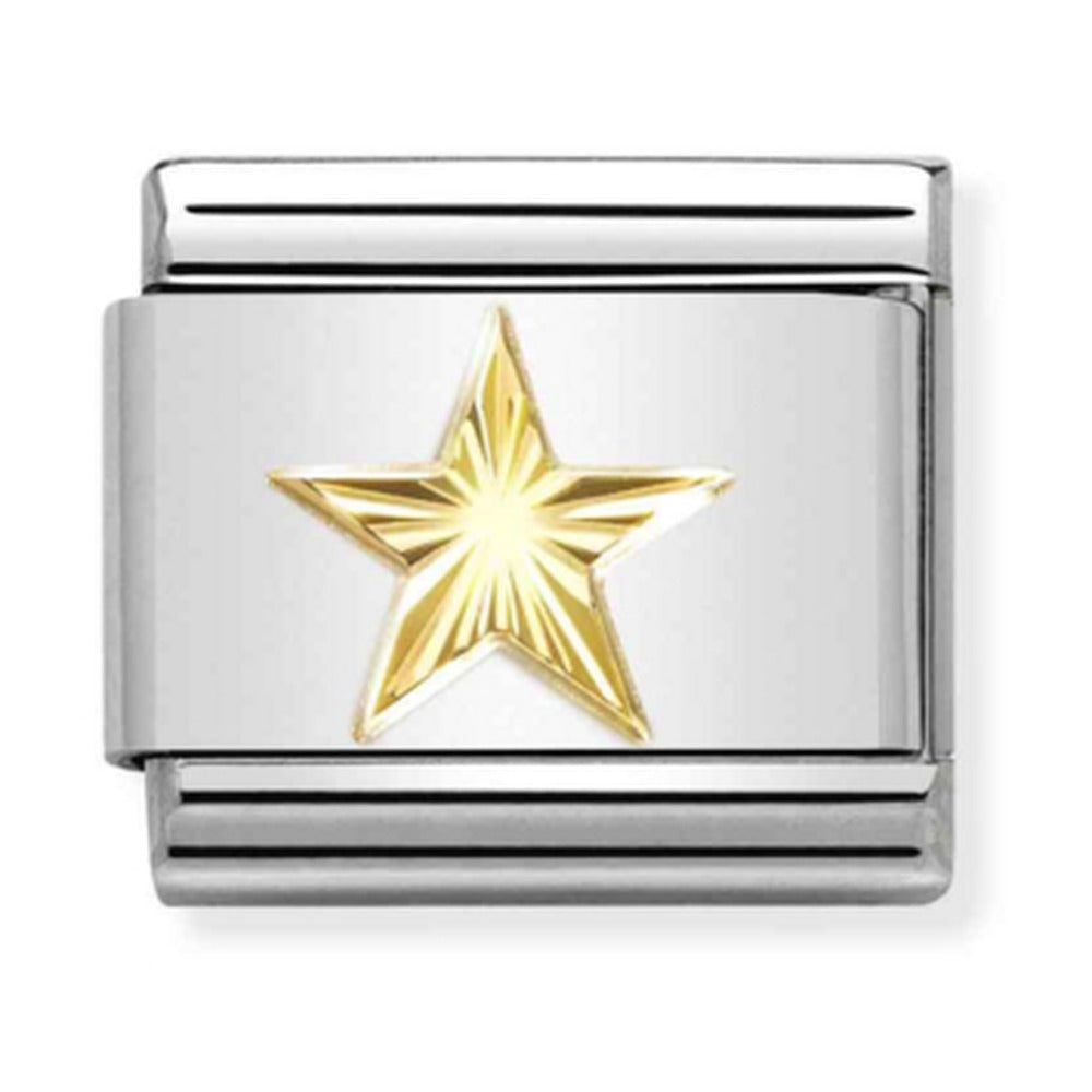 Nomination Composable Gold DIAMOND-CUT STAR Charm 030149/55