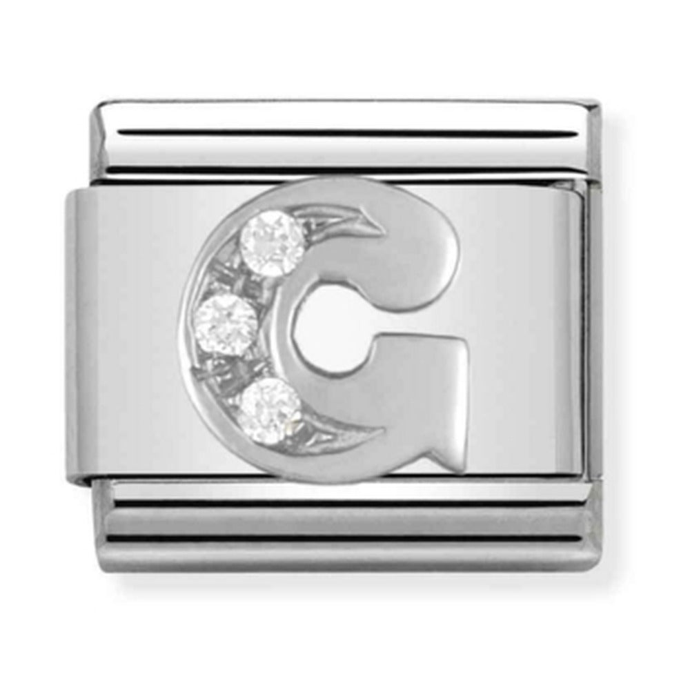 Nomination Composable Silver CZ Letter G Charm 330301/07