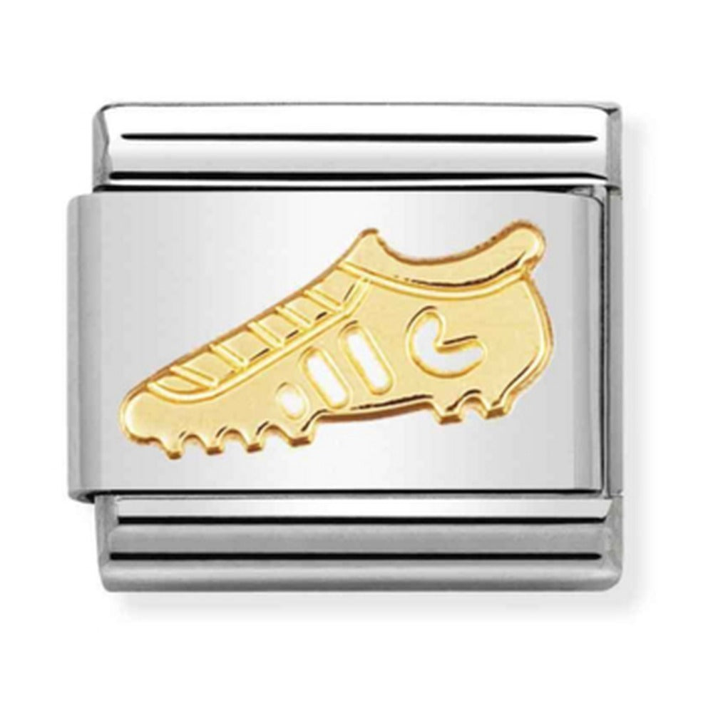 Nomination Composable Classic Link Sports Football Boot in 18k gold
