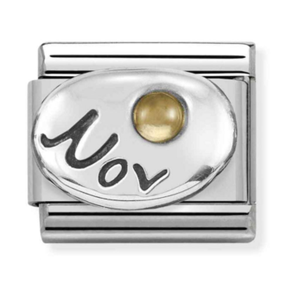 Nomination Composable Silver November Citrine Charm 330505/11