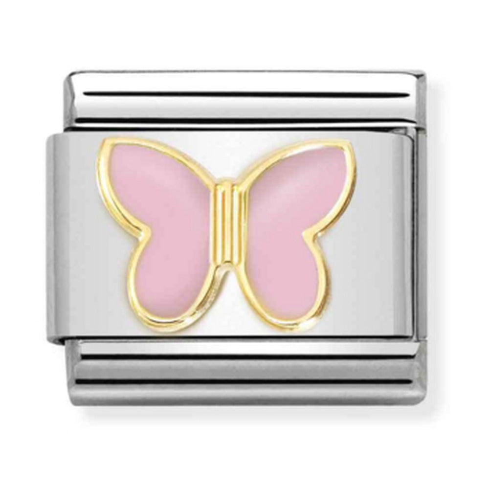 Nomination Composable Gold PINK BUTTERFLY Charm 030285/59