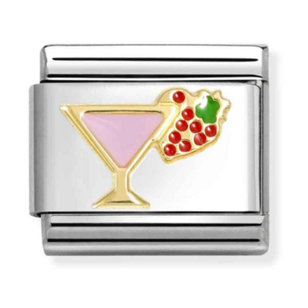 Nomination Composable Gold Cocktail With Strawberry Charm 030272/88