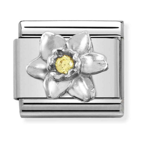 Nomination Composable Silver CZ Daffodil Charm 330311/14