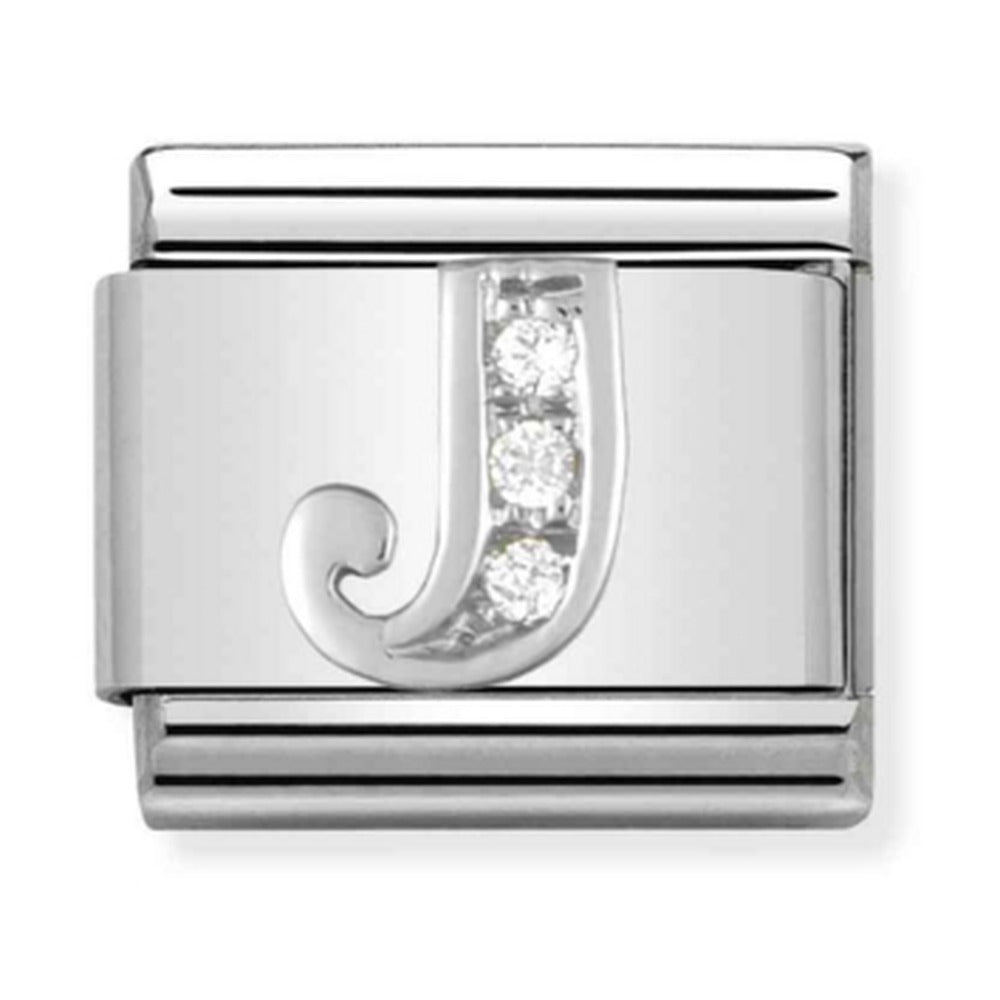 Nomination Composable Silver CZ Letter J Charm 330301/10