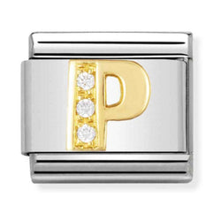 Nomination Composable Gold CZ Letter P Charm 030301/16