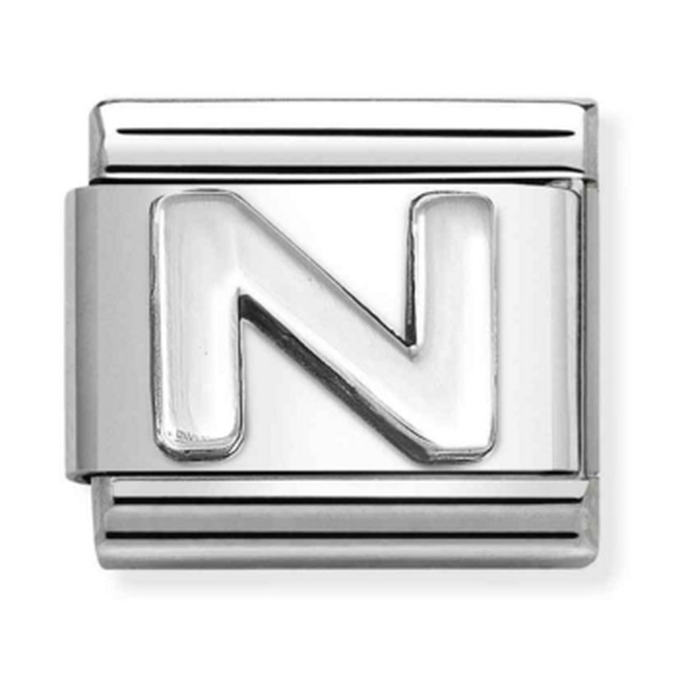 Nomination Composable Silver Letter N Charm 330113/14