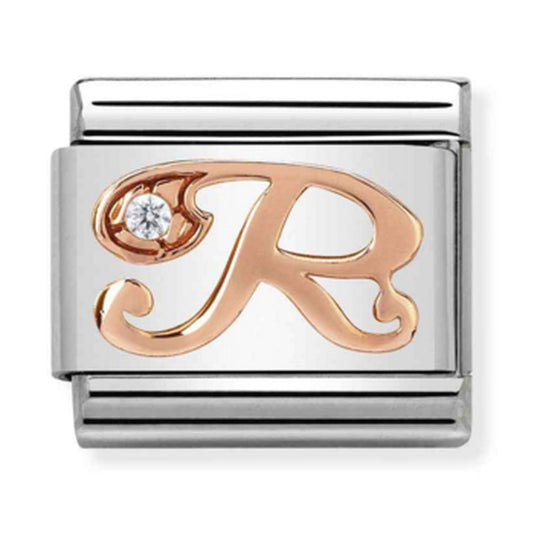 Nomination Rose Gold Letter R Charm 430310/18