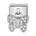 Nomination Composable Silver CZ Butterfly Drop Charm 331800/16
