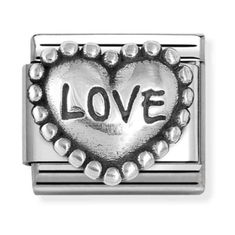Nomination Composable Silver Raised Heart With Dots Love Charm 330101/88