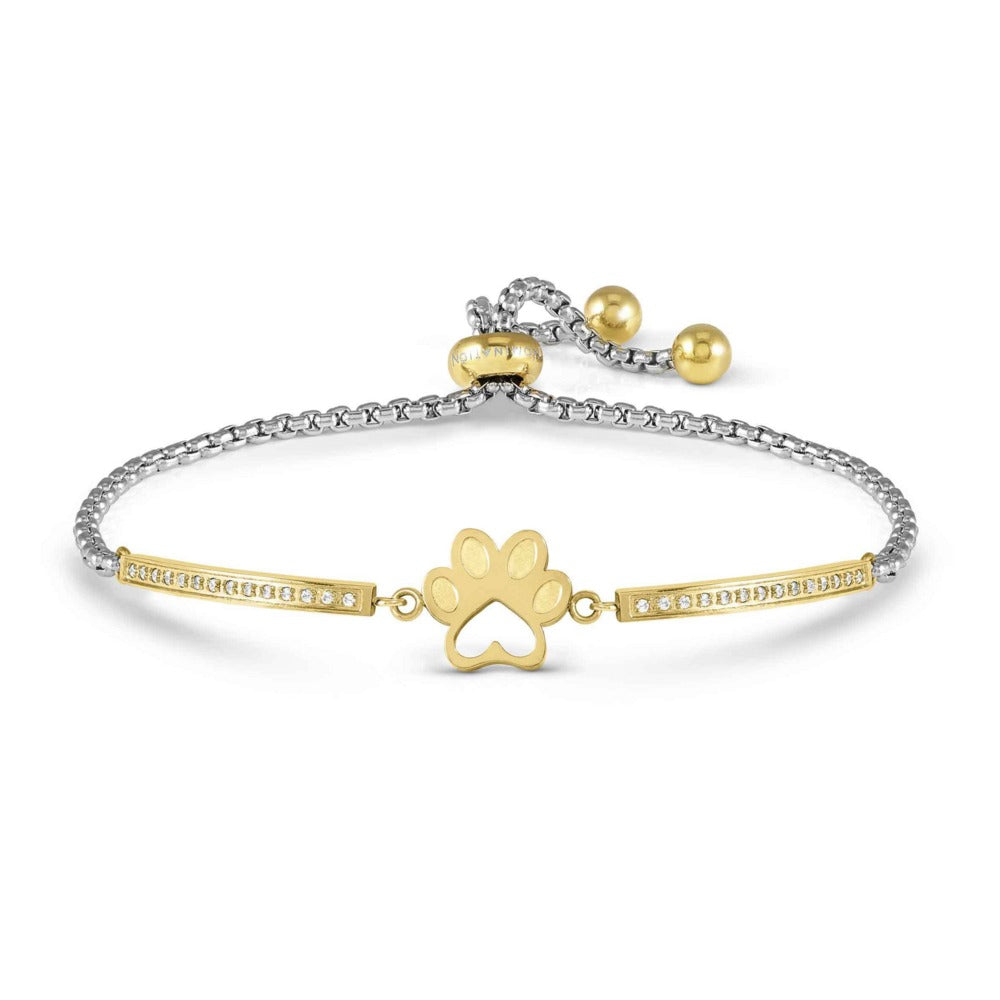 Nomination Milleluci Refined Edition Golden Pawprint CZ Bracelet