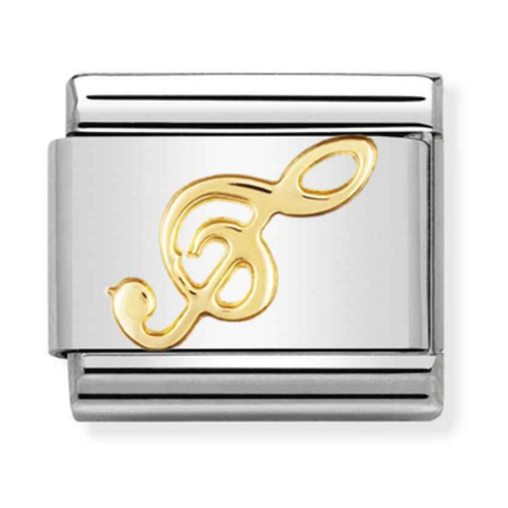 Nomination Composable Classic Link Music Treble Clef in 18k gold