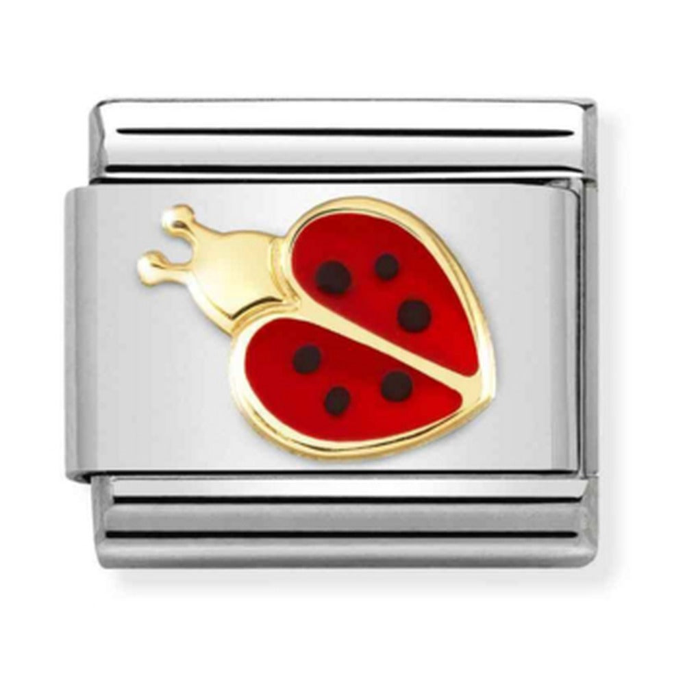 Nomination Composable Gold Red & Black Ladybird Charm 030272/69