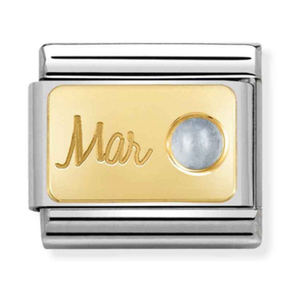 Nomination Composable Gold March Aquamarine Charm 030519/03