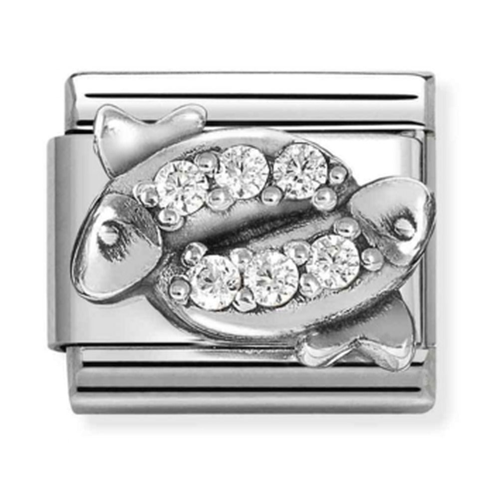 Nomination Composable Silver CZ Zodiac Pisces Charm 330326/12