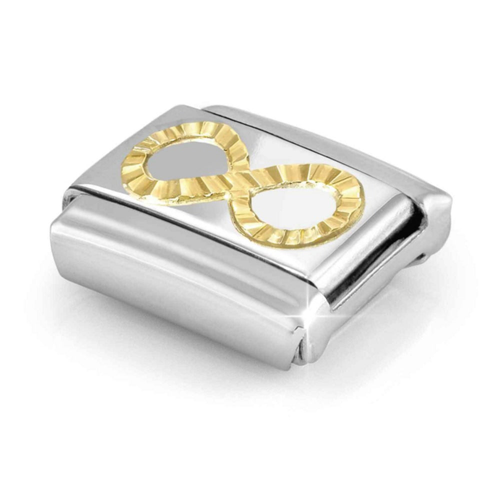 Composable Gold Diamond Cut Infinity Charm 030149/66