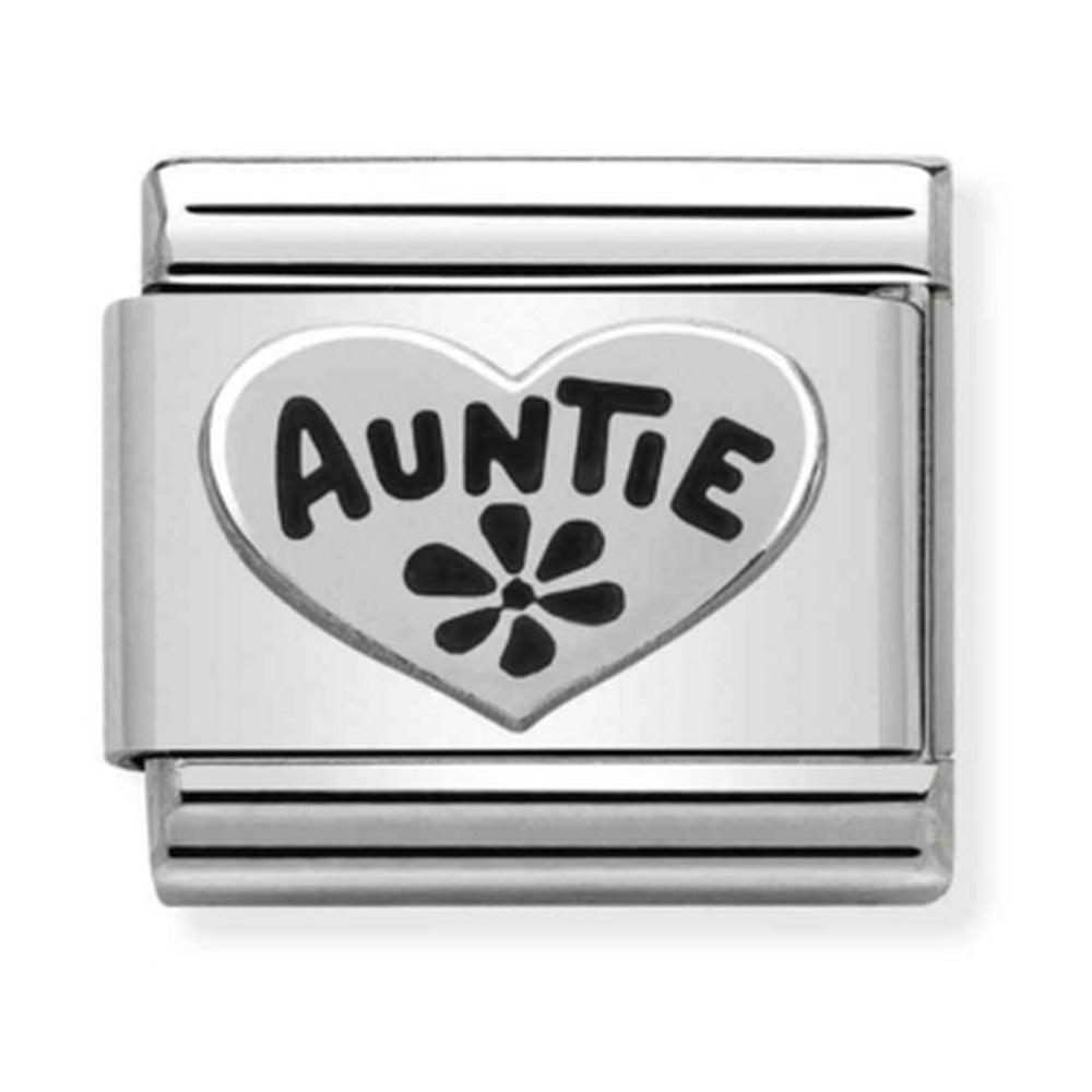 Nomination Composable Silver Auntie Heart Charm 330101/17