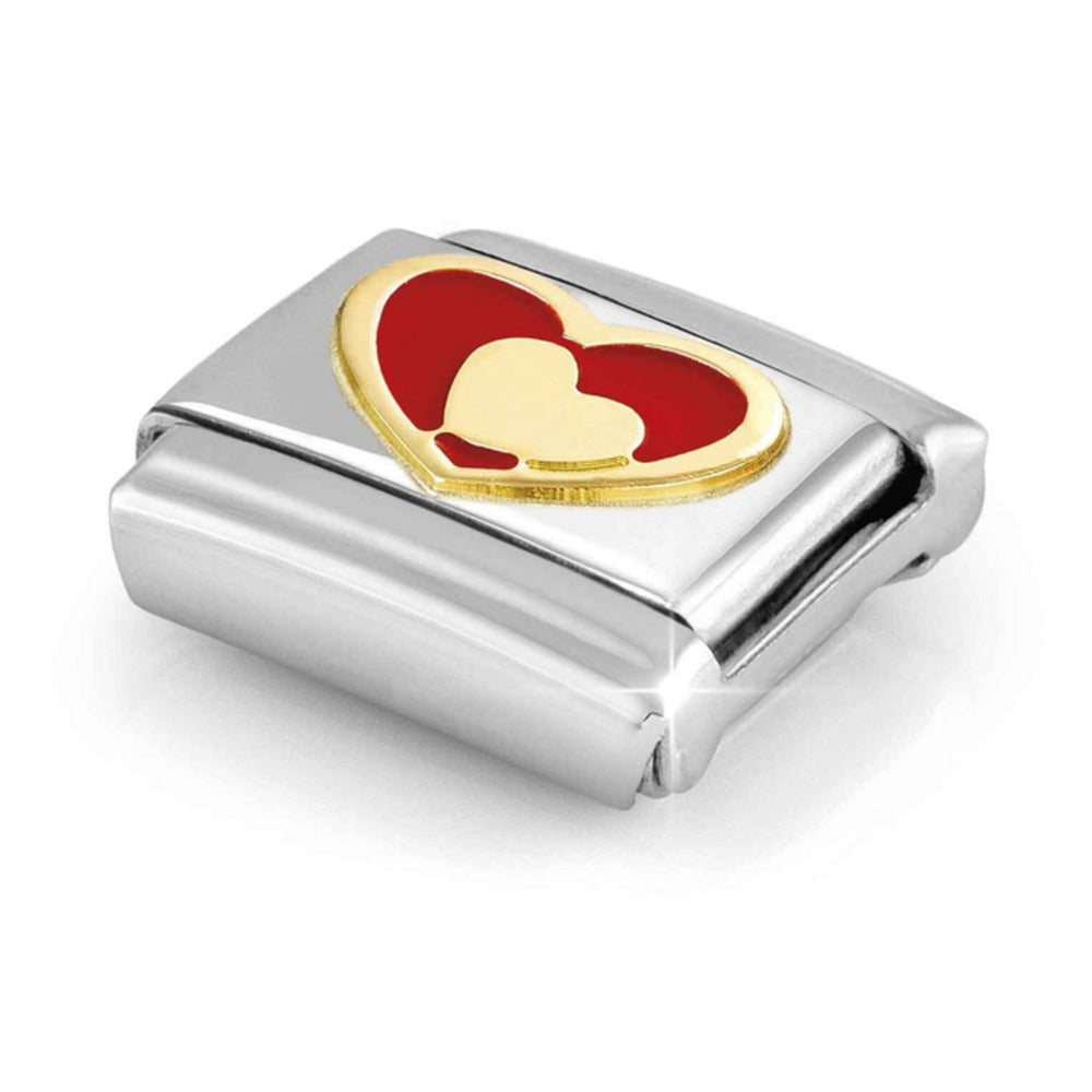 Nomination Composable Gold Heart In Red Heart Charm 030283/28
