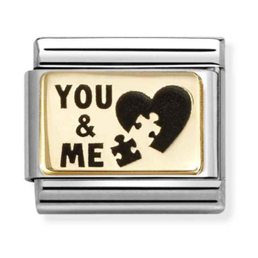 Nomination Composable Gold You & Me Puzzle Charm 030166/71