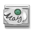 Nomination Composable Silver May Emerald Charm 330505/05