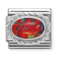 Nomination Composable Classic Silver Hard Stones Red Opal 330503/08
