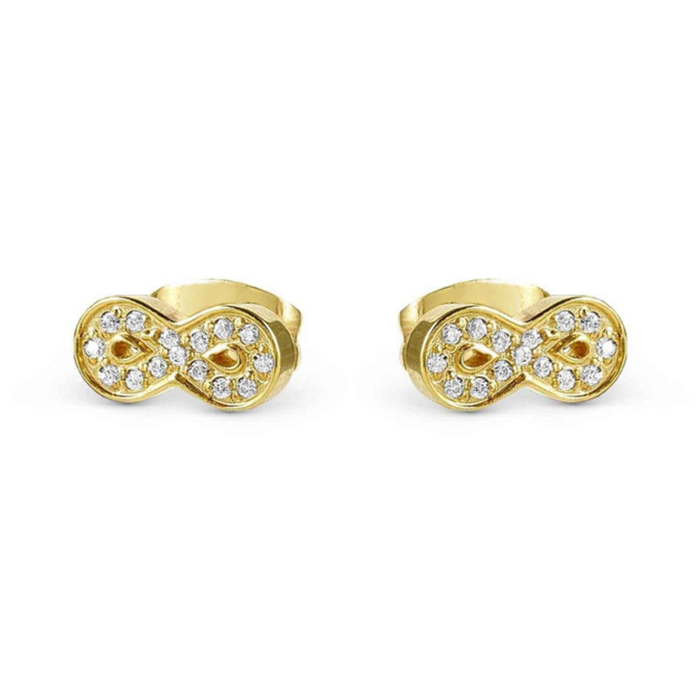 Nomination Soffio D'Amore Cubic Zirconia Infinity Stud Earrings Stainless Steel Golden PVD