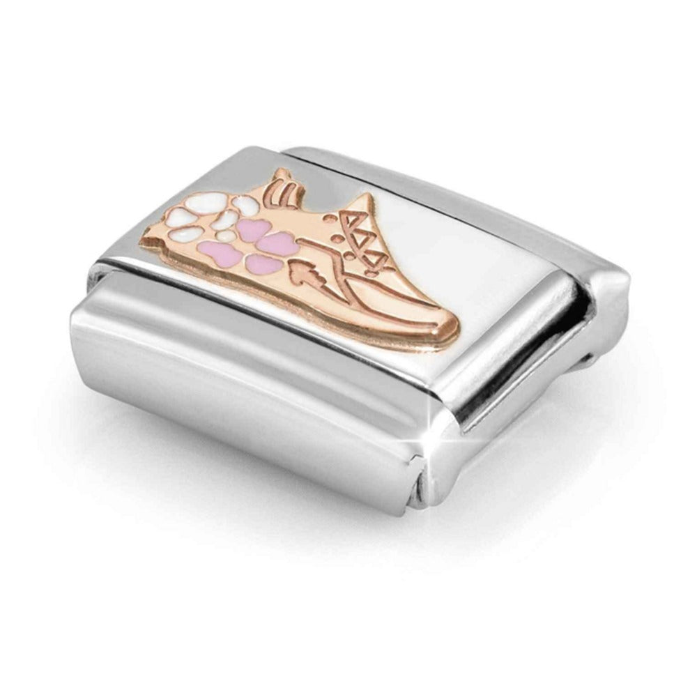 Nomination Composable Rose Gold Gym Shoe With Flowers Charm 430202/25