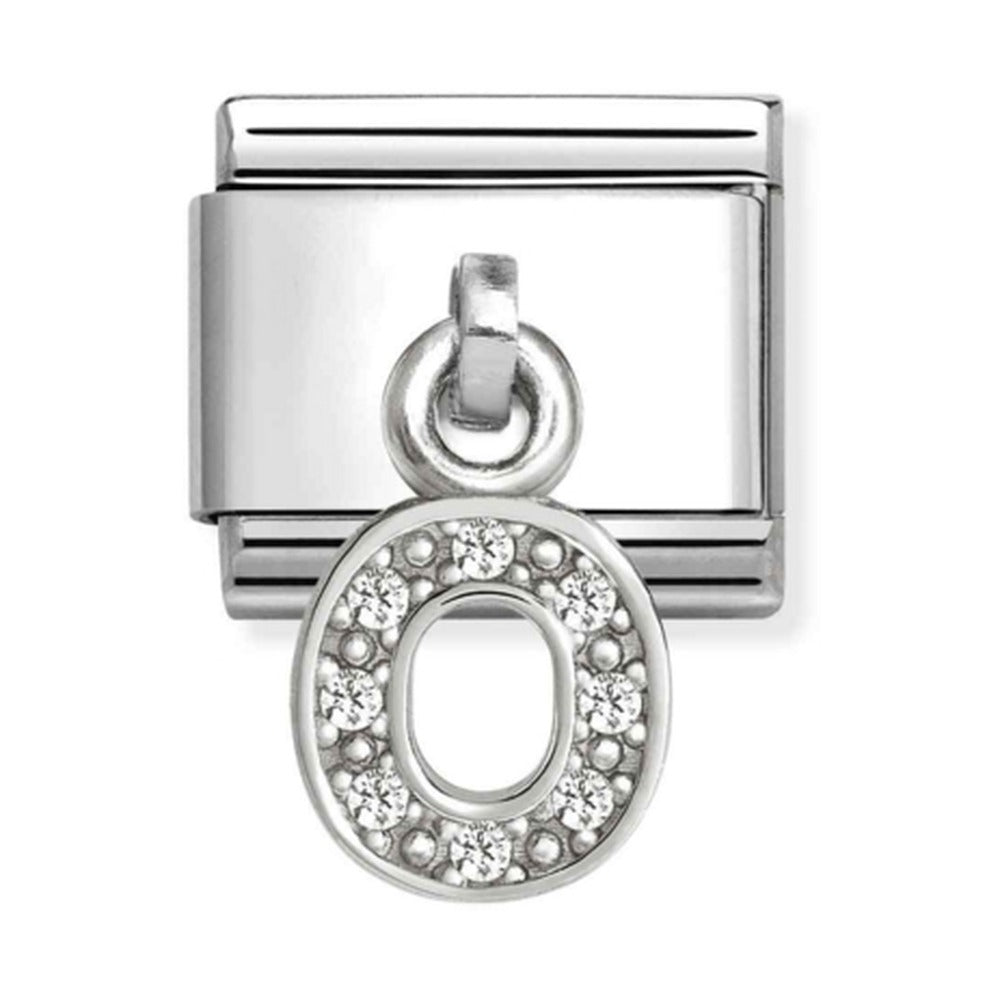 Nomination Composable Silver Initial 'O' CZ Drop Charm 331818/15