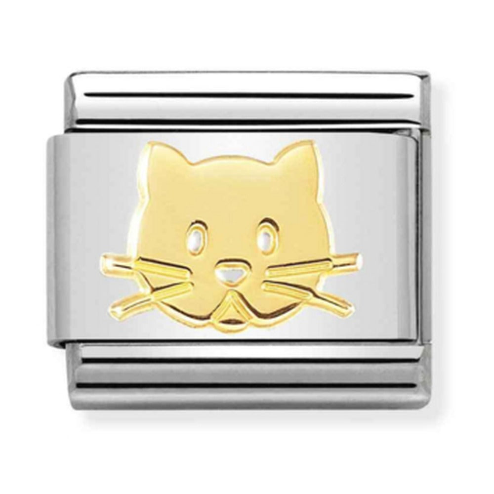 Nomination Composable Gold Cats Face Charm 030162/53