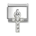 Nomination Composable Silver Initial 'T' CZ Drop Charm 331818/20