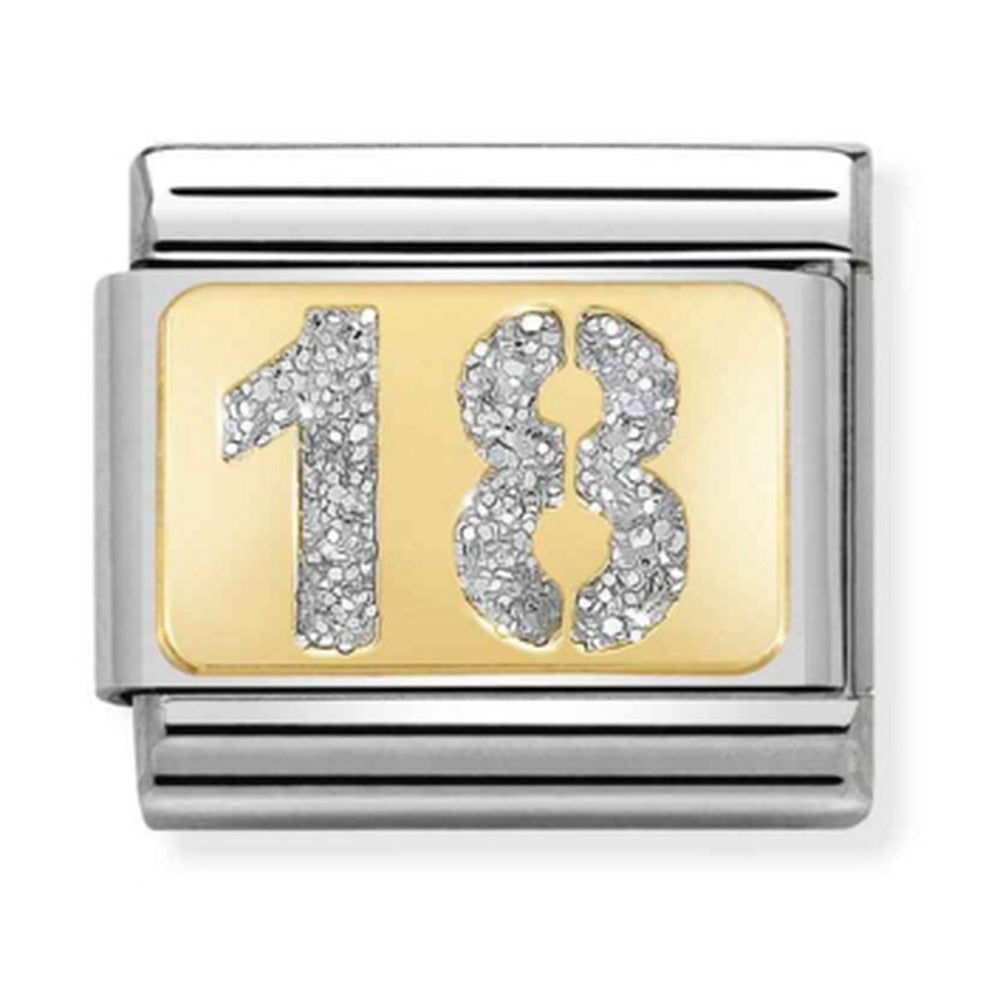 Nomination Composable Gold Glitter 18 Charm 030224/01