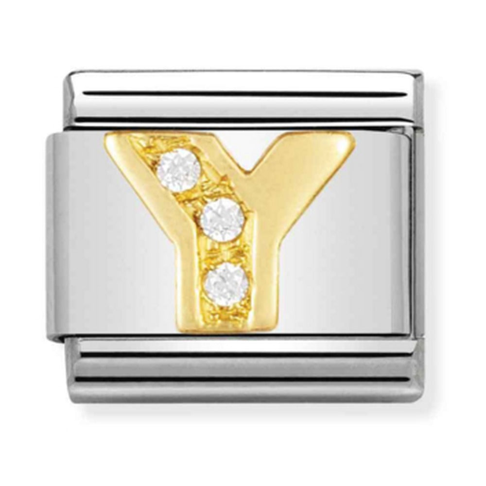Nomination Composable Gold CZ Letter Y Charm 030301/25