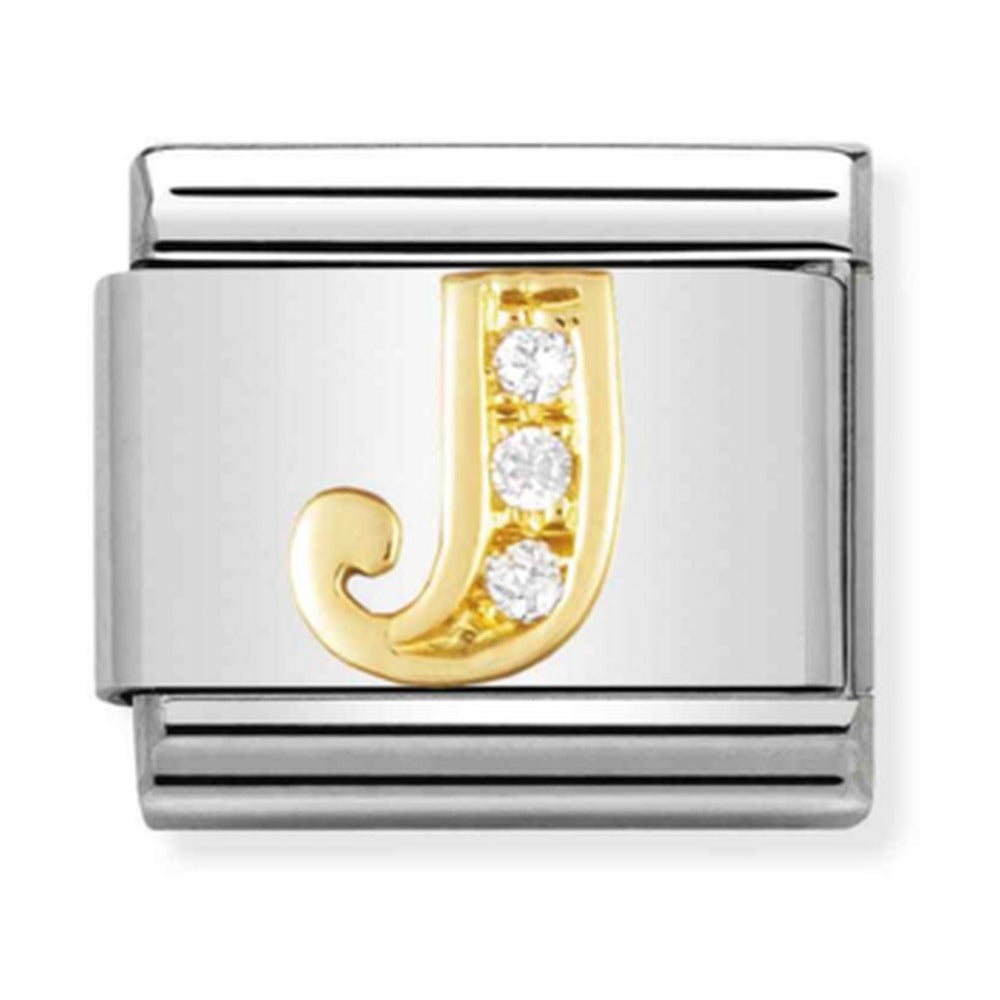 Nomination Composable Gold CZ Letter J Charm 030301/10