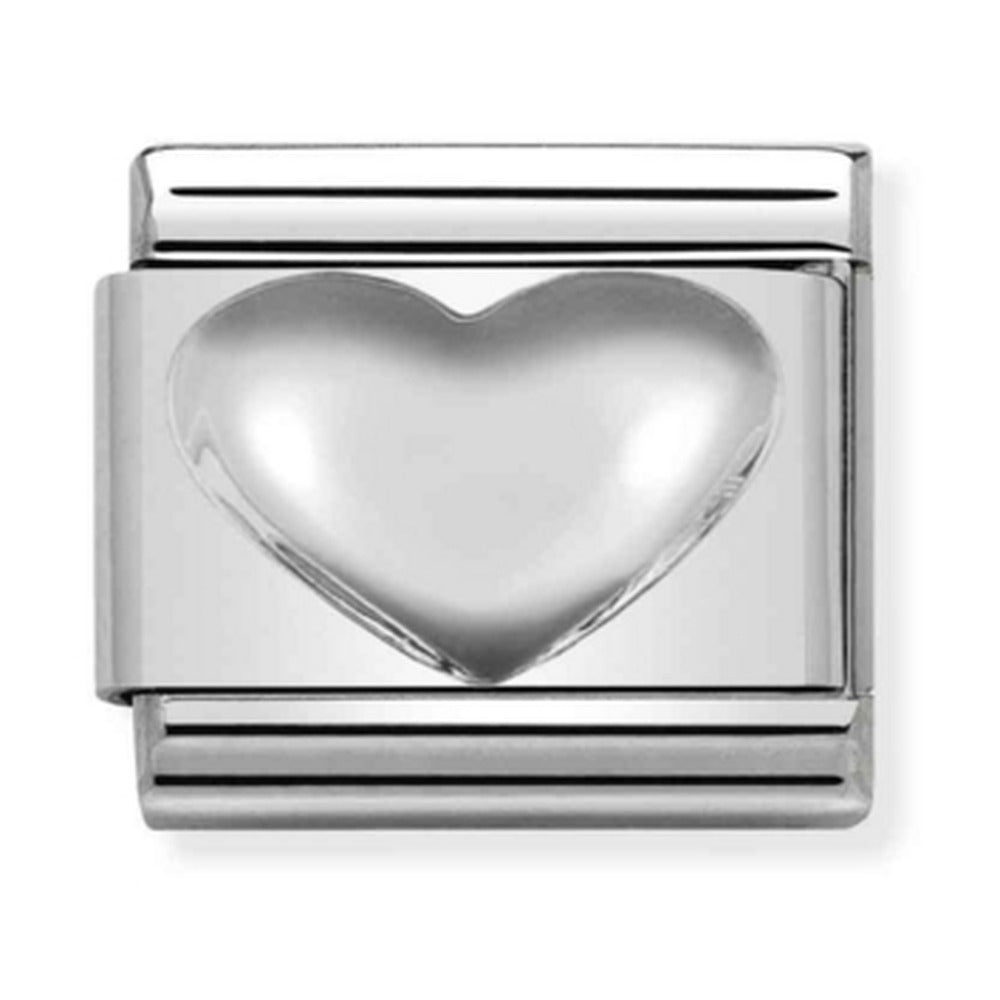 Nomination Composable Silver Raised Heart Charm