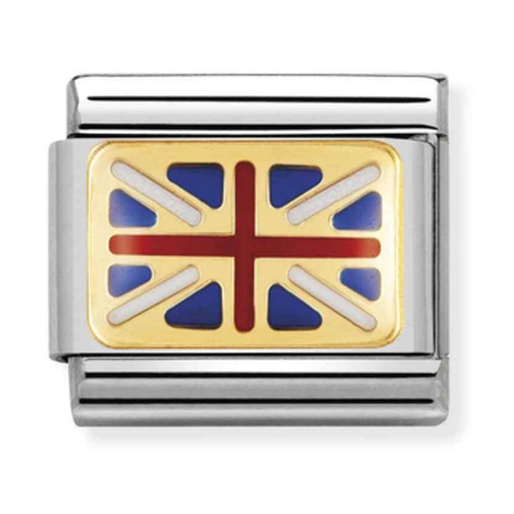 Nomination Composable Gold Great Britain Flag Charm 030234/06