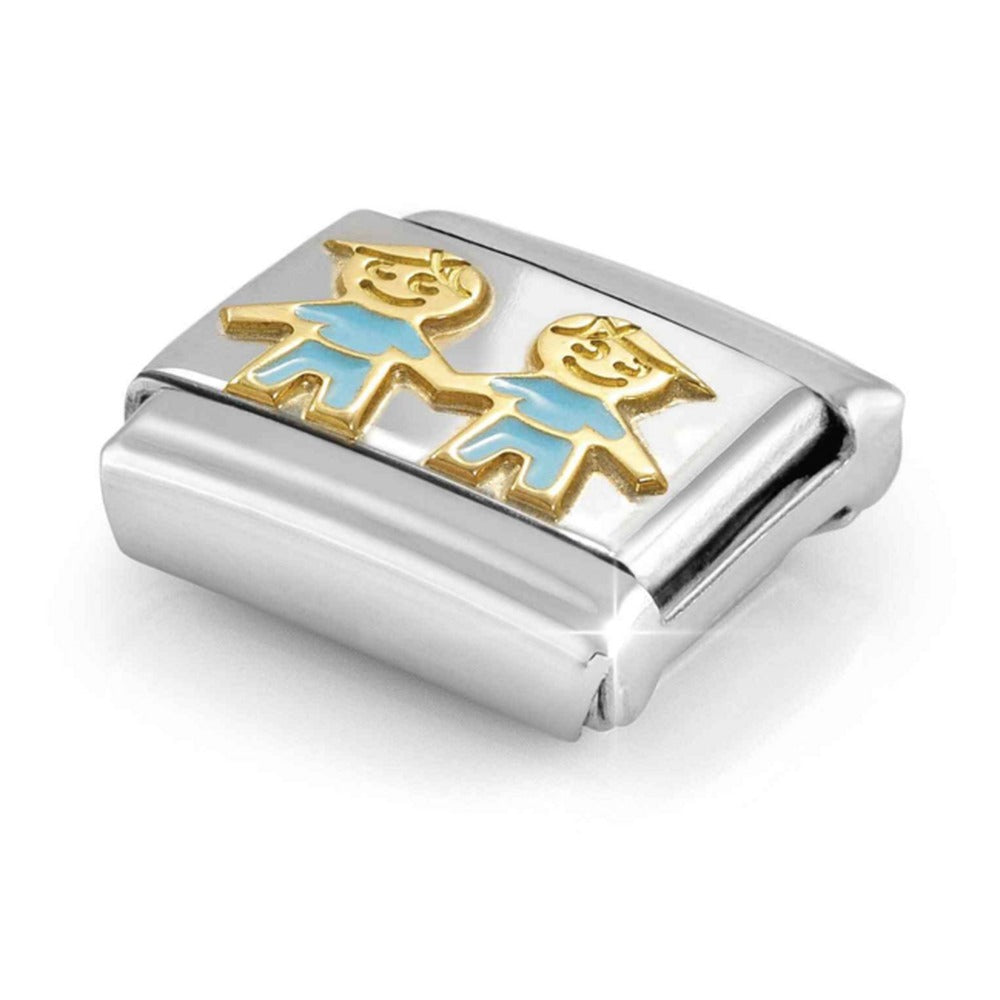 Nomination Composable Gold Blue Brothers Charm 030272/90
